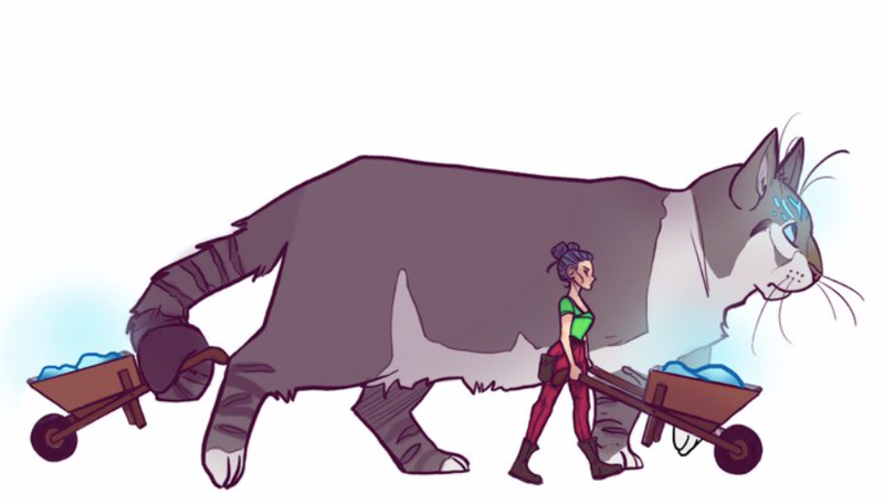 Lacey and her radioactive cat After.